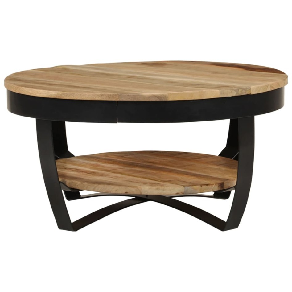 Mesa de centro de madera de mango rugosa 65x32