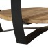 Mesa de centro de madera de mango rugosa 65x32