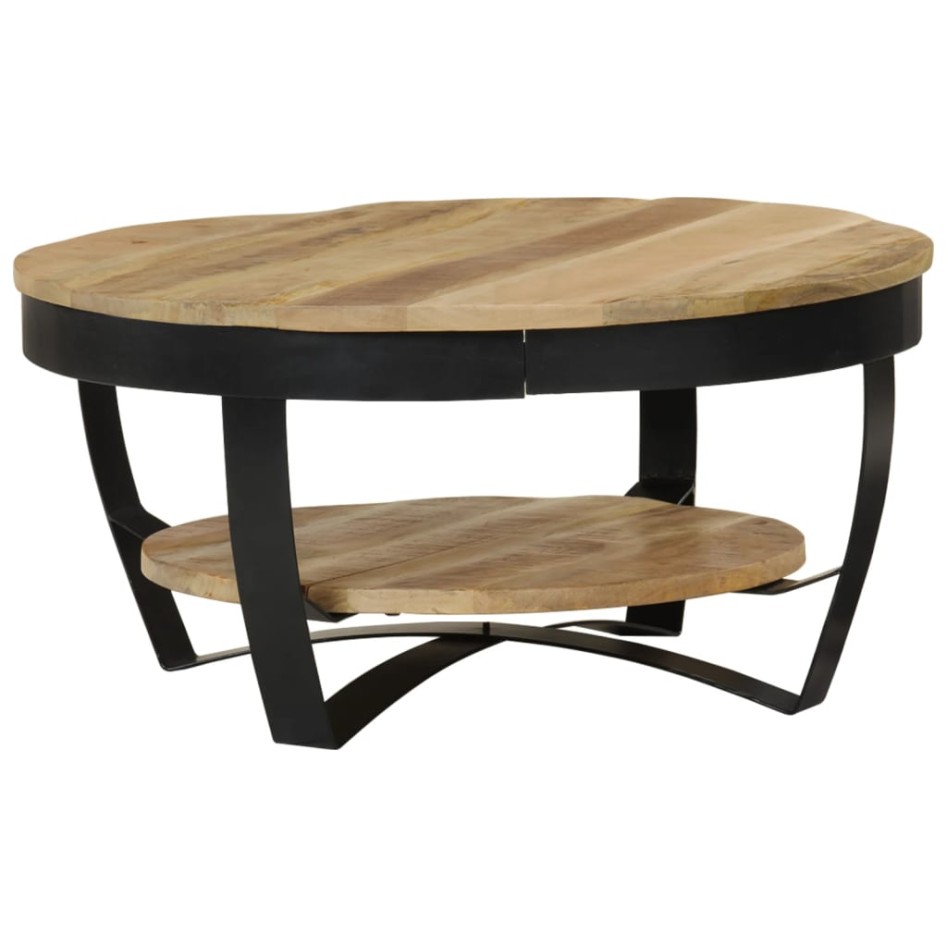 Mesa de centro de madera de mango rugosa 65x32