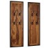 Percheros 2 unidades de madera maciza de