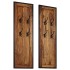 Percheros 2 unidades de madera maciza de