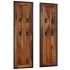 Percheros 2 unidades de madera maciza de