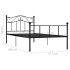Estructura de cama sin colchón metal negro 90x200