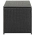 Caja de almacenaje de jardín ratán sintético negro 100x50x50