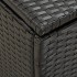 Caja de almacenaje de jardín ratán sintético negro 100x50x50