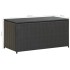 Caja de almacenaje de jardín ratán sintético negro 100x50x50