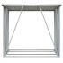 Casetilla para leña acero galvanizado verde 163x83x154
