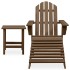 Silla con otomana y mesa jardín Adirondack abeto macizo
