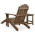 Silla con otomana y mesa jardín Adirondack abeto macizo