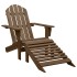Silla con otomana y mesa jardín Adirondack abeto macizo