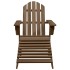 Silla con otomana y mesa jardín Adirondack abeto macizo