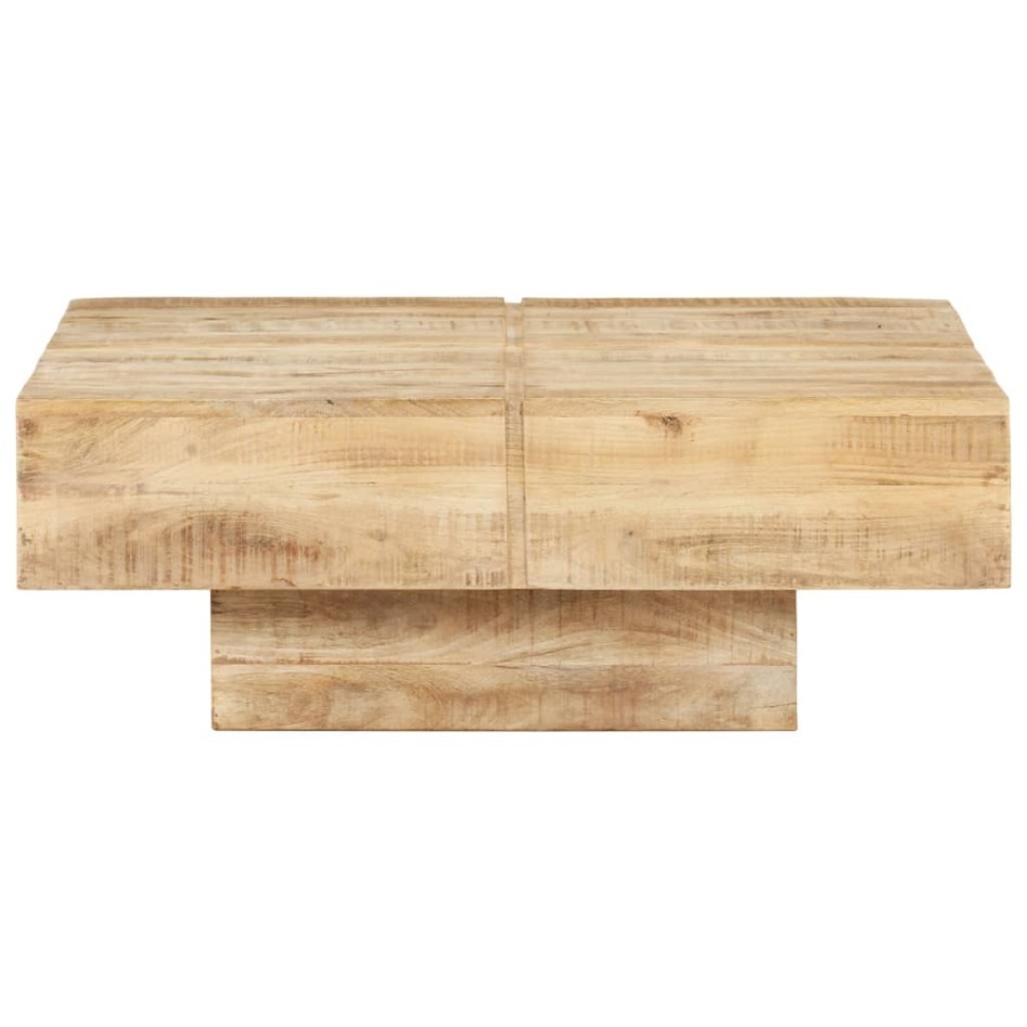 Mesa de centro de madera maciza de mango 80x80x28