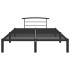 Estructura de cama sin colchón metal negro 140x200