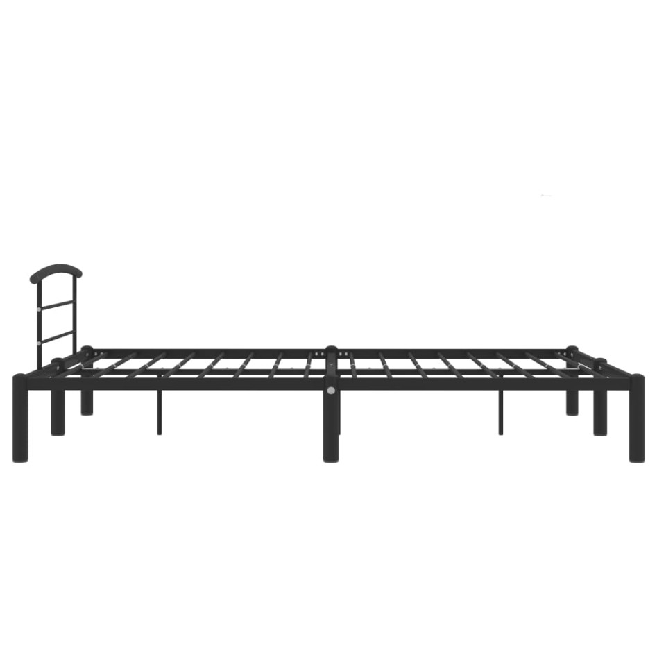 Estructura de cama sin colchón metal negro 140x200