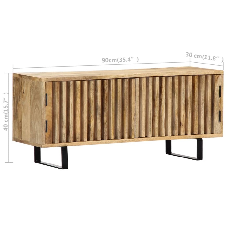 Mueble para TV madera maciza de mango 90x30x40