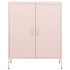 Armario de almacenamiento acero rosa 80x35x101,5
