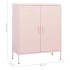 Armario de almacenamiento acero rosa 80x35x101,5
