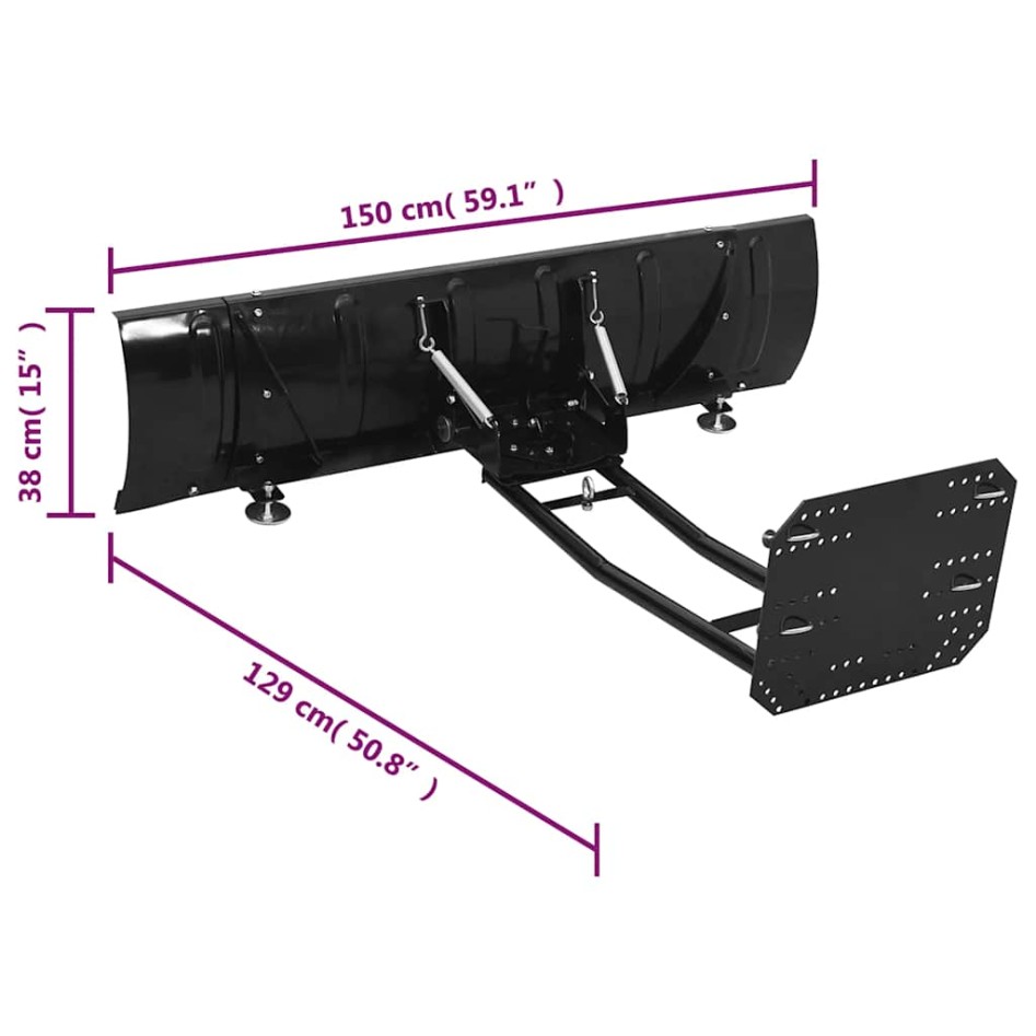Pala quitanieves para quad ATV 150x38 cm