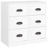 Aparador de madera contrachapada blanco 70x35,5x67,5