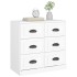 Aparador de madera contrachapada blanco 70x35,5x67,5