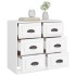 Aparador de madera contrachapada blanco 70x35,5x67,5