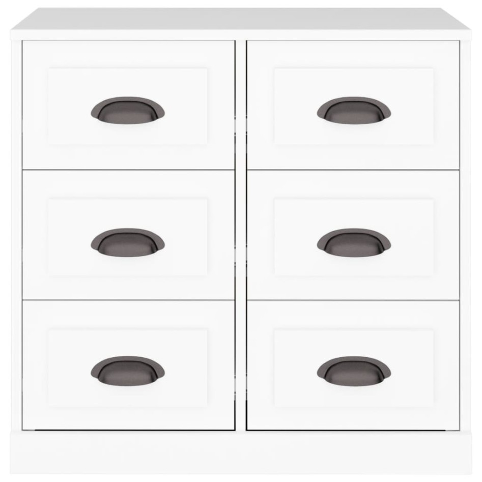 Aparador de madera contrachapada blanco 70x35,5x67,5