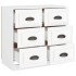Aparador de madera contrachapada blanco 70x35,5x67,5