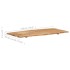 Superficie de mesa madera maciza de acacia 118x(50-60)x2,5