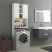 Armario para lavadora blanco brillante 64x25,5x190 cm