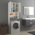 Armario para lavadora blanco brillante 64x25,5x190