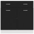 Mueble inferior de cocina madera ingeniería negro 80x46x81,5