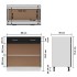 Mueble inferior de cocina madera ingeniería negro 80x46x81,5