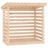 Leñero de madera maciza de pino 108x73x108