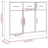 Aparador madera de ingeniería gris hormigón 91x28x75
