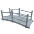 Puente de jardín madera maciza de abeto gris 140x60x56