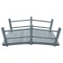 Puente de jardín madera maciza de abeto gris 140x60x56