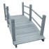 Puente de jardín madera maciza de abeto gris 140x60x56