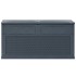 Caja de almacenamiento de jardín 320 L gris