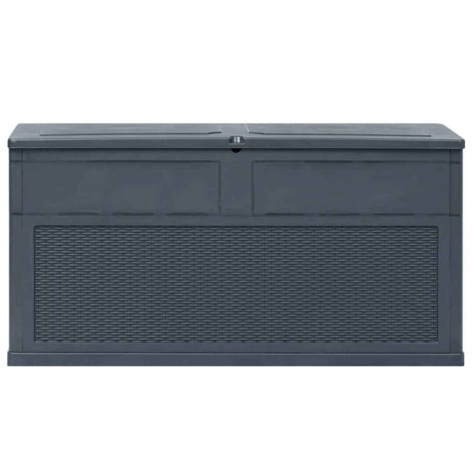 Caja de almacenamiento de jardín 320 L gris