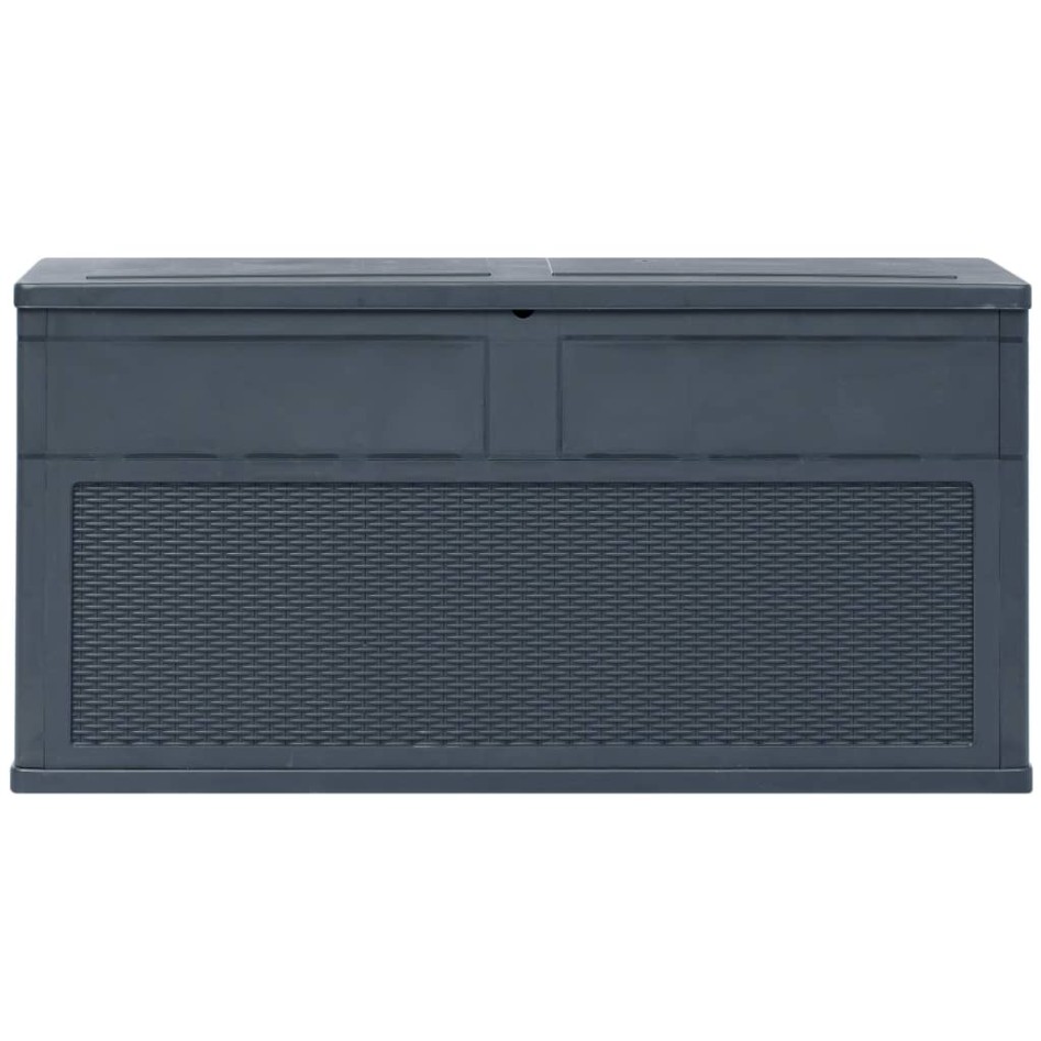 Caja de almacenamiento de jardín 320 L gris