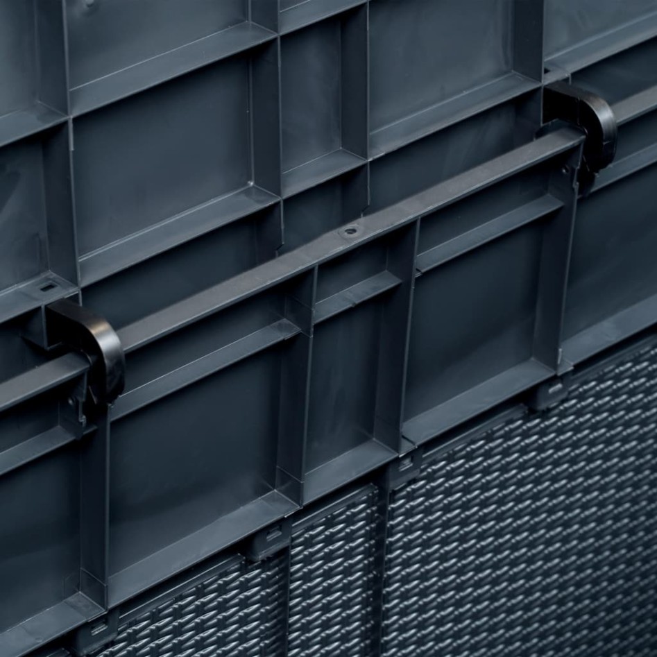 Caja de almacenamiento de jardín 320 L gris