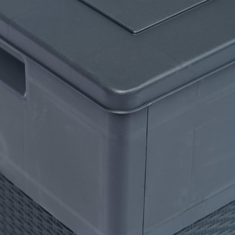 Caja de almacenamiento de jardín 320 L gris