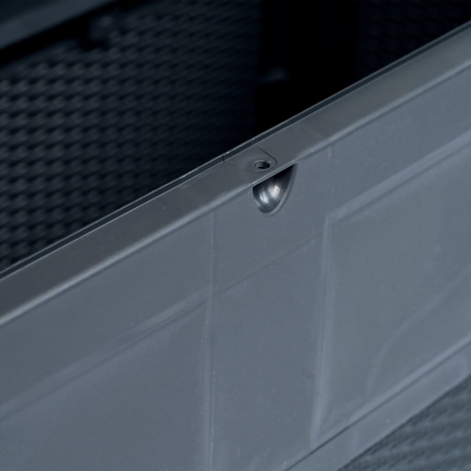 Caja de almacenamiento de jardín 320 L gris