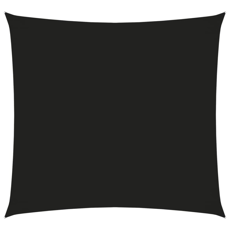 Toldo de vela cuadrado tela Oxford negro 7x7