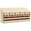 Ponedero para gallinas 5 compartimentos madera pino 117x33x54cm