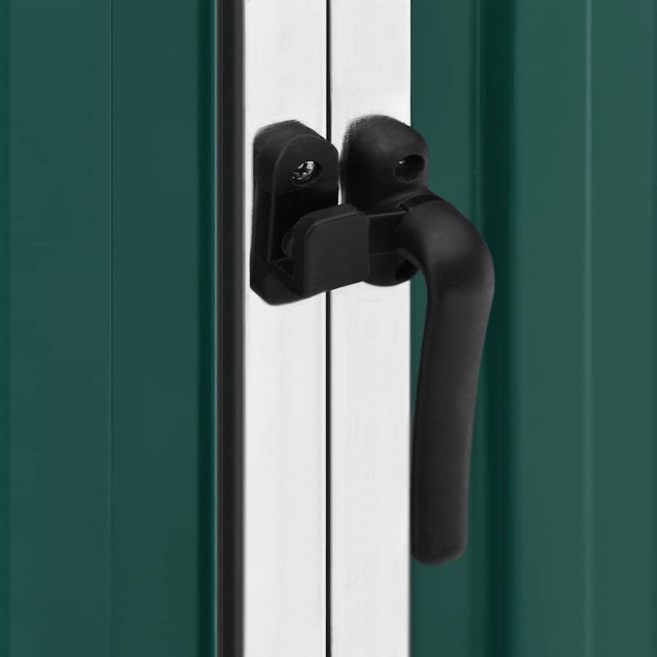 Cobertizo de jardín acero galvanizado verde 195x198x159