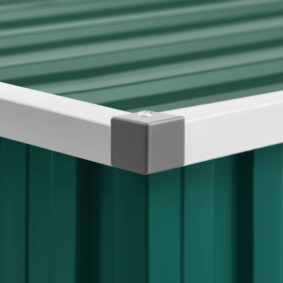 Cobertizo de jardín acero galvanizado verde 195x198x159