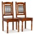 Sillas de comedor 2 uds madera maciza color miel