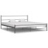 Estructura de cama sin colchón metal gris 180x200
