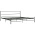 Estructura de cama sin colchón metal gris 180x200